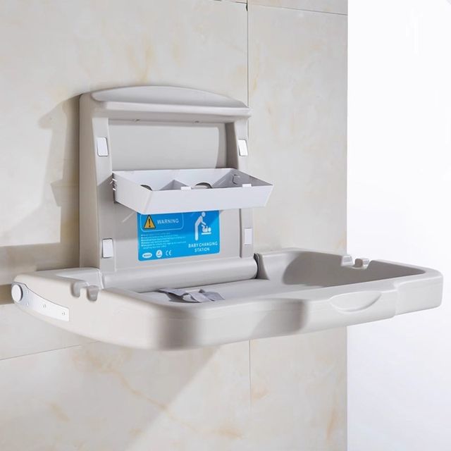 
Mother and baby room multi-functional nursing table m third bathroom baby diaper changing children's wall-mounted foldable bathroom seat