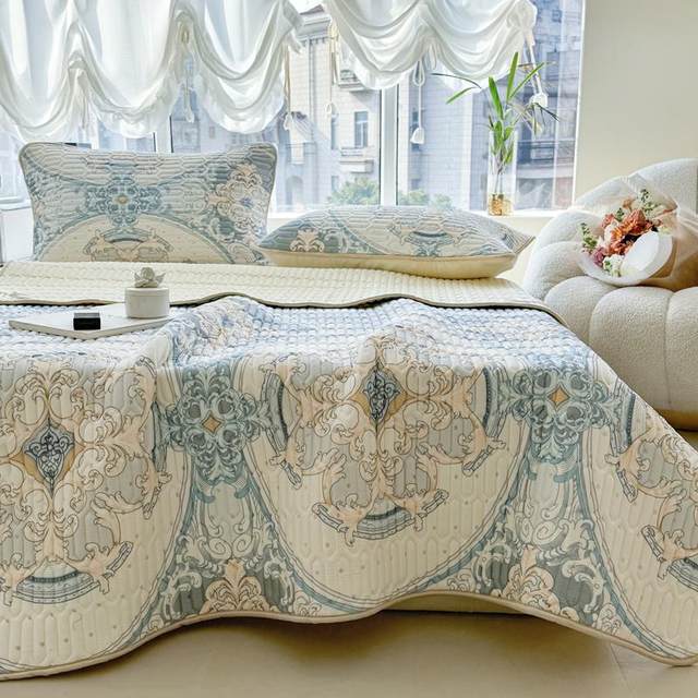 
Ruyi maternal and infant category A Thai latex mat three-piece set double cooling silk summer washable folding soft mat