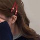 Korean cute little apple bangs hair clip broken hair card ancora red high-value side one-word clip hair accessories