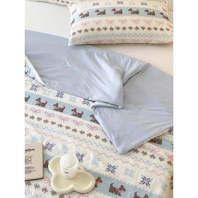 
A-grade cotton maternal and infant grade double-layer yarn + cool ice skin summer quilt air-conditioned quilt summer ice silk dual-use thin quilt machine washable