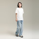 
AIRIQI stylish solid color medium-length short-sleeved summer women's pattern printed loose pink T-shirt AY42TX387
