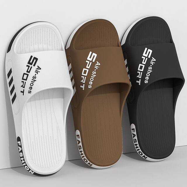 Men's slippers for summer wear 2024 new indoor home bathing non-slip large size sports sandals thick sole wear-resistant
