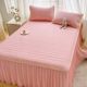 Latex bed skirt Summer ice silk mat, maternal and infant A single -person foldable machine, wash student dormitory bed sheet three -piece