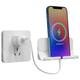 Wall-mounted mobile phone holder without punching holes, multifunctional mobile phone charging stand, bathroom wall storage rack