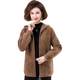 Mom's autumn and winter thick mink hooded jacket for women's short top for middle-aged and elderly noble and fashionable zippered cardigan