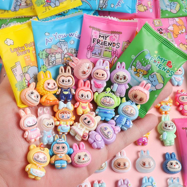 Labubu solid color luminous blind bag new mini ornament blind box boy and girl toys small gift elementary school students gift