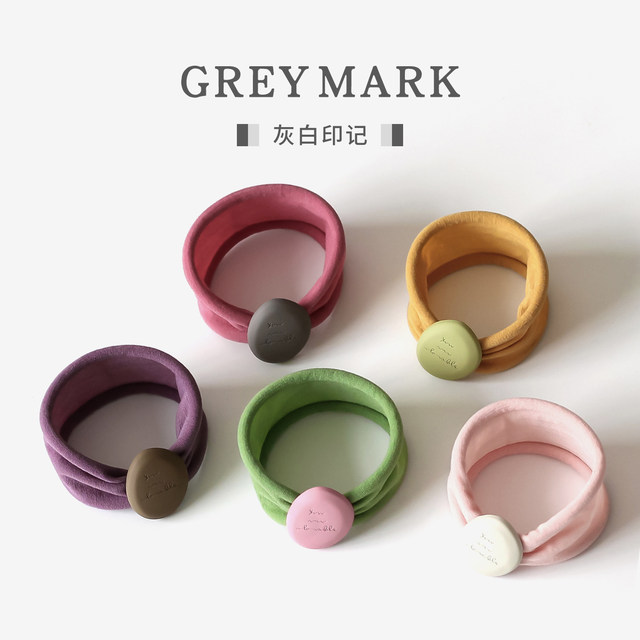 Morandi color cute letters hair loop for women 2025 new versatile hair tie high elastic rubber band high ponytail head rope