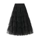 Cake skirt 2025 autumn new mesh long skirt design skirt versatile mesh spliced ​​puffy skirt 1219
