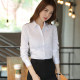 Black long-sleeved square collar plus velvet thickened professional shirt for women 2025 winter warm work clothes temperament formal shirt
