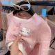 Lazy style girl cartoon autumn outfit fashionable children's casual style two-piece set 2024 autumn new Korean version
