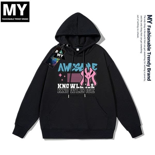 
myvm44myvm2025 Fashion sweatshirts for men and women, loose round neck hooded cardigan, parent-child couple sweatshirts