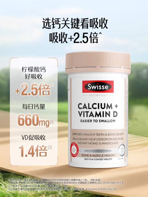 Swisse Calcium Supplement for Leg Cramps Adult Calcium Citrate