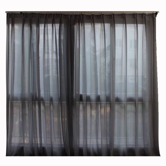 White curtains, gauze curtains, soft pink gray chiffon, soft living room, bedroom balcony, bay window, sunshade hook, Velcro yarn