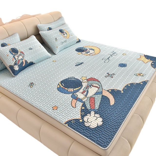 Ice silk latex mat, fitted sheet and cover three-piece set, maternal and infant grade A, latex mat, cool but not icy summer mat