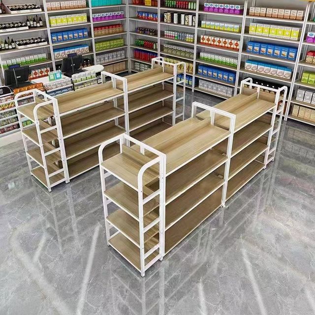 Zhongdao cabinet supermarket double-sided display cabinet convenience store shelf food and cosmetics display table mother and baby flow display cabinet