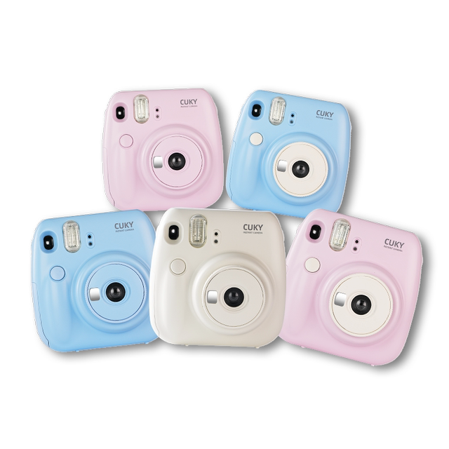 CUKY is a happy instant camera mini with the same photo paper camera instant imaging one-time birthday gift for girls
