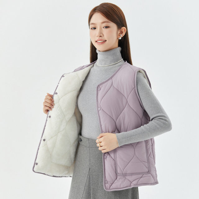 Autumn and winter middle -aged and elderly ladies down cotton vest warming vests large size thickened plus mater
