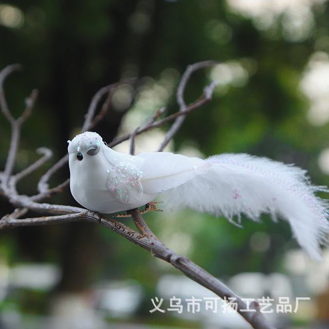 
Feathered bird photography props, simulated birds, Christmas products, fake birds, garden gardening, home decoration birds, purely handmade