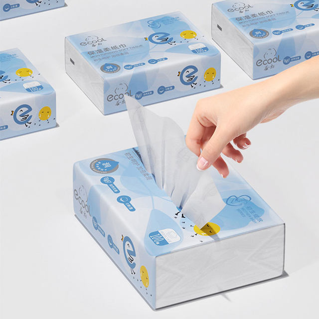 Ecool Colostrum Cream Paper Baby Tissue Paper Baby Hand and Mouth Special Super Soft Cloud Soft Tissue 100 Moisturizing Soft Tissue