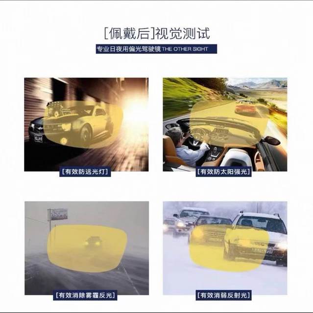 Special for driving at night, road brightening, unisex anti-high beam glasses, universal myopia set of glasses