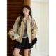New large size women's lapel embroidered jacket, trendy, loose, versatile, handsome design, thin outerwear