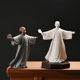 Large landscaping ornaments Classical historical figure ceramic craftsmanship Chinese simple gardening micro -landscape home decoration