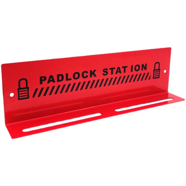 Metal safety padlock hanger wall-mounted industrial lockout lockout red steel management workstation