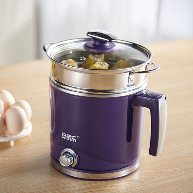 
Anjiale 2L split electric cooking pot 30 stainless steel noodle pot hot pot dormitory student small electric pot porridge electric pot