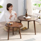 
Solid wood balcony table, casual round table, simple modern coffee table, living room simple round side table, small apartment table