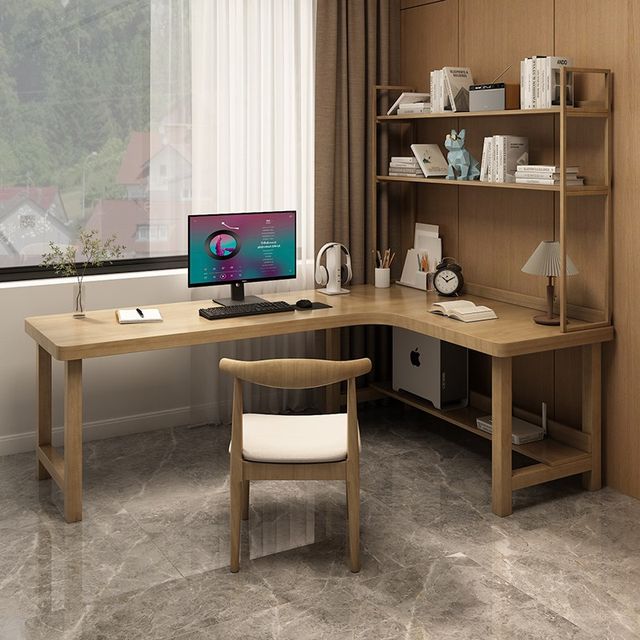 
Solid wood corner computer desk home L-shaped corner desk wall-mounted desk bedroom student writing desk