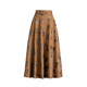 Printed skirt for women Spring and Autumn 2025 new high-waisted A-line skirt mid-length versatile slim large-size hip umbrella skirt
