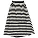 Temperament new large-size sports skirt for women in spring and autumn mid-length modal fashionable slim casual stripes a-line
