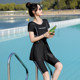 Swimsuits for women with slightly fat girls covering their belly and making them look slim and conservative split skirt style anti-exposure 2025 new hot spring swimsuit