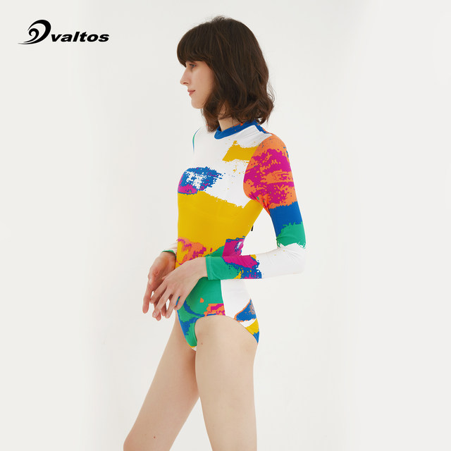 VALTOS women's hot spring swimsuit surfing wetsuit long-sleeved swimsuit triangle one-piece swimsuit high-end