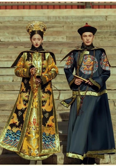Photographed by the Forbidden City Emperor and Concubine Prince Beile Antique Clothes of the Palace Museum, Men and Women's Ancient Costume Travel Photo Clothes