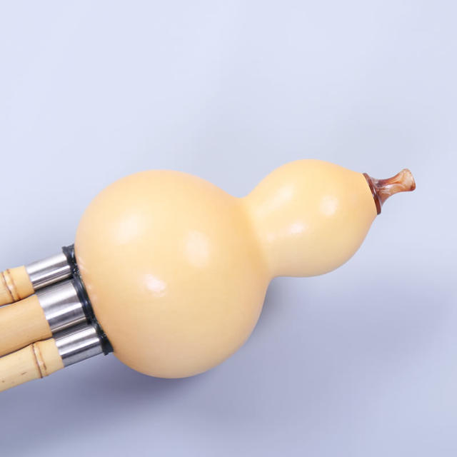 Blue Peacock Golden Bamboo Professional Seven Holes Wide Range Hulusi B Flat G Yunnan Musical Instruments Exclusive