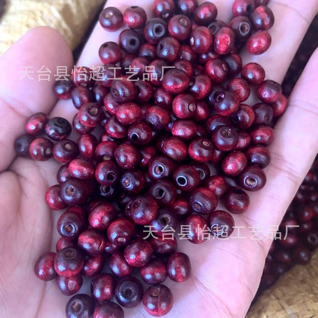 6/8mm100 natural peach wood round beads handmade DIY beads loose beads and door curtain bracelet accessories