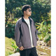 Black and powerful brand fat men's clothing for spring and autumn, double-sided sports windproof jacket, plus fat and larger size new work jacket