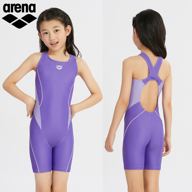 arena children's swimsuit girls competitive teen girls girls triangle one-piece swimsuit professional training swimsuit