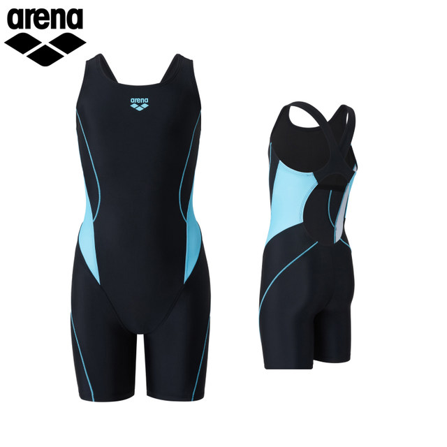 
arena children's swimsuit girls professional training one-piece flat horn swimsuit 25 years new swimsuit anti-chlorine quick-drying