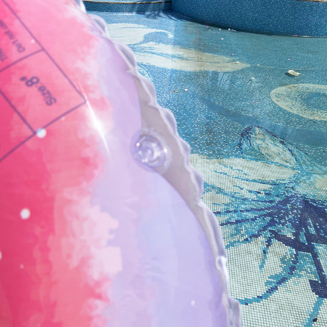 Swimming ring adult thickened lifebuoy for boys and girls anti-rollover rainbow floating ring for beginners baby adult armpit ring