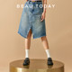 BeauToday genuine leather loafers for women in spring British style small leather shoes thick heels single shoes
