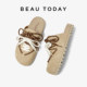 BeauToday's Birkenstocks Casual 2025 Summer New Mules Bag toe semi-tork slippers for women
