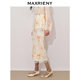 MAXRIENY Chinese sweet Organ yarn skirt 24 autumn and winter new heavy industry embroidered long skirt
