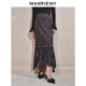 MAXRIENY romantic retro fishtail skirt 24 new winter French rose printed hip-pack skirt
