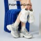 honeyGIRL thick-soled dad shoes for women 2025 new summer breathable mesh fashion sports and casual height-enhancing shoes