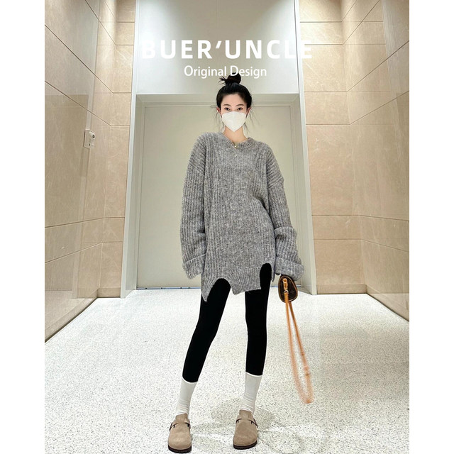
Buer Shoes House Genuine Leather Birken Shoes Women's Fall and Winter Thick Sole Cork Boken Plus Fleece Warm Cotton Shoes