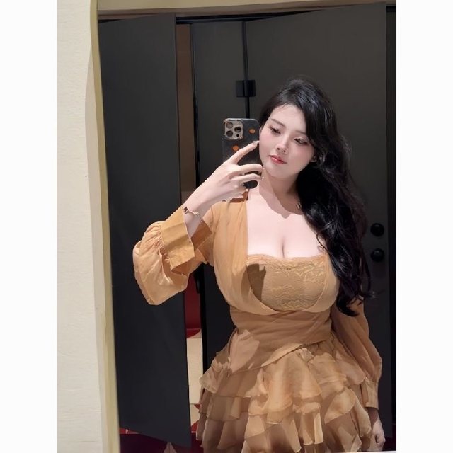 Plus size fat mm pure lust sexy lace top with suspender ruffle skirt women's early autumn slimming three-piece set