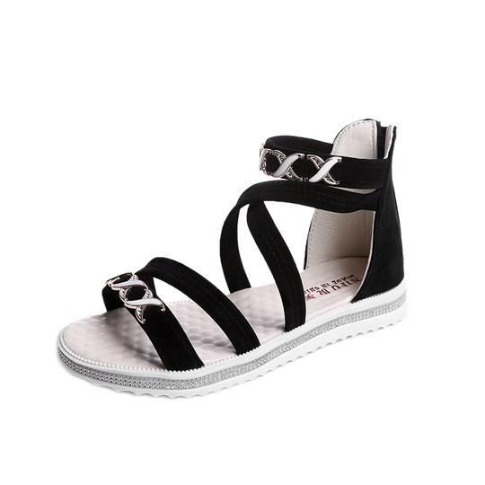All-match sandals women's shoes flat shoes 2025 spring and autumn new bag heel student roman shoes summer open-toe shoes beach shoes
