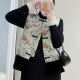 New Chinese style embroidered short vest jacket for women 2025 spring and autumn clothes new style buckle versatile national style top